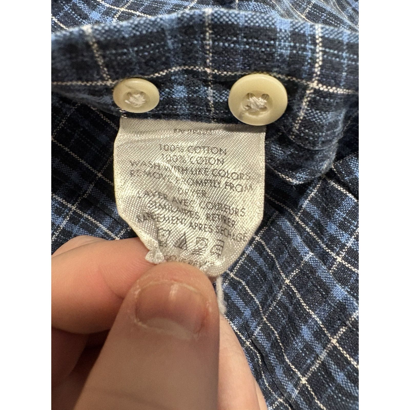 Pendleton Pendleton Button Down SS Shirt Mens L Blue Plaid Preppy Size US L / EU 52-54 / 3 - 7 Thumbnail