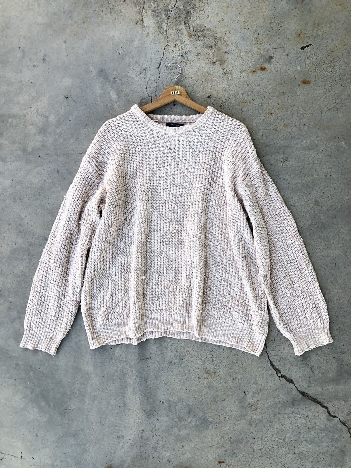 Aran Isles Knitwear × Vintage Vintage Back Number Pullover/Jumper Knitsweater Size US XXL / EU 58 / 5 - 1 Thumbnail