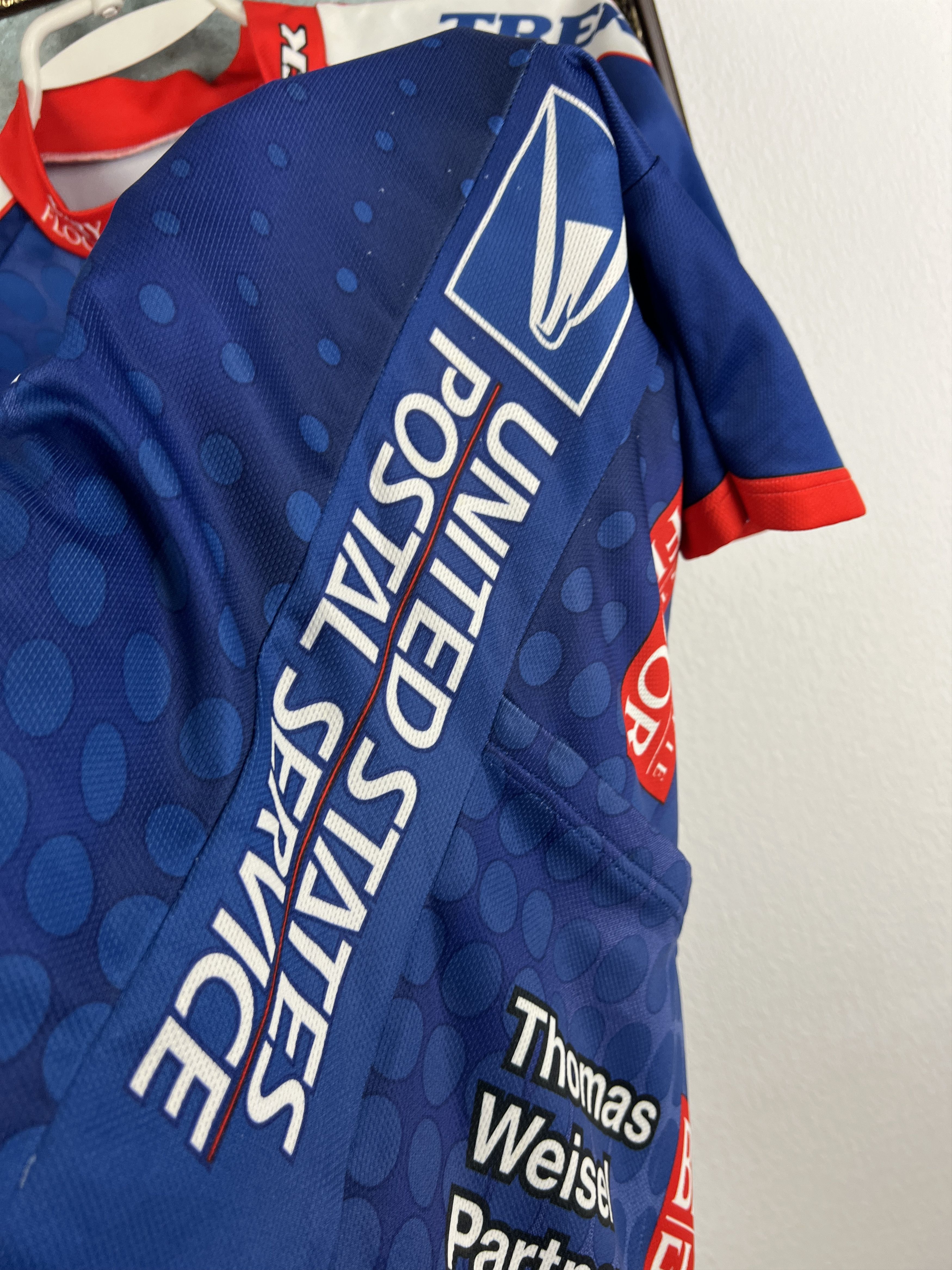 Nike USA Postal Service USPS Cycling Biking Jersey Shirt Size US L / EU 52-54 / 3 - 6 Thumbnail