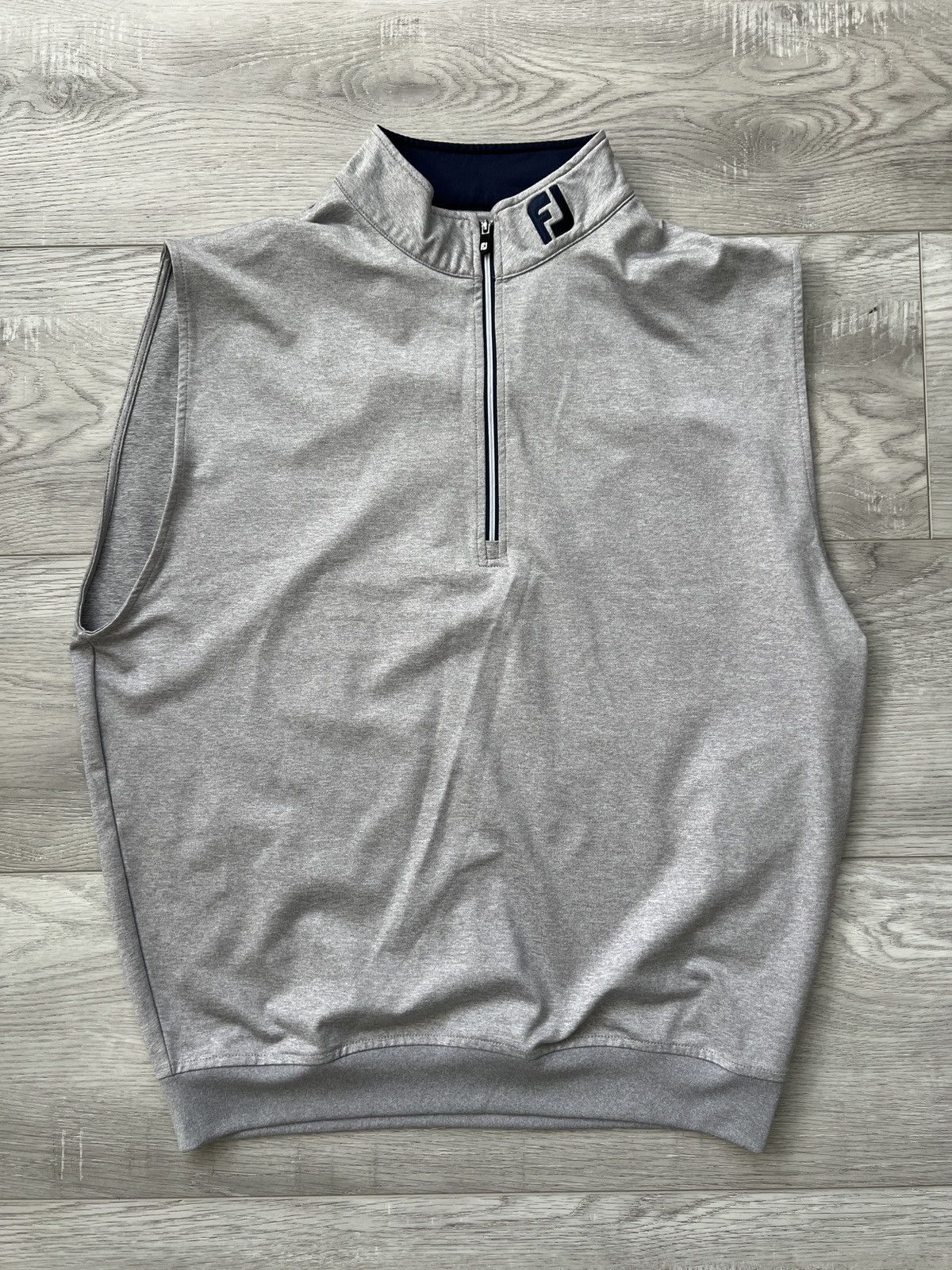 Footjoy Footjoy ProDry Golf Half-Zip Vest - Heather Gray Medium M Size US M / EU 48-50 / 2 - 1 Thumbnail