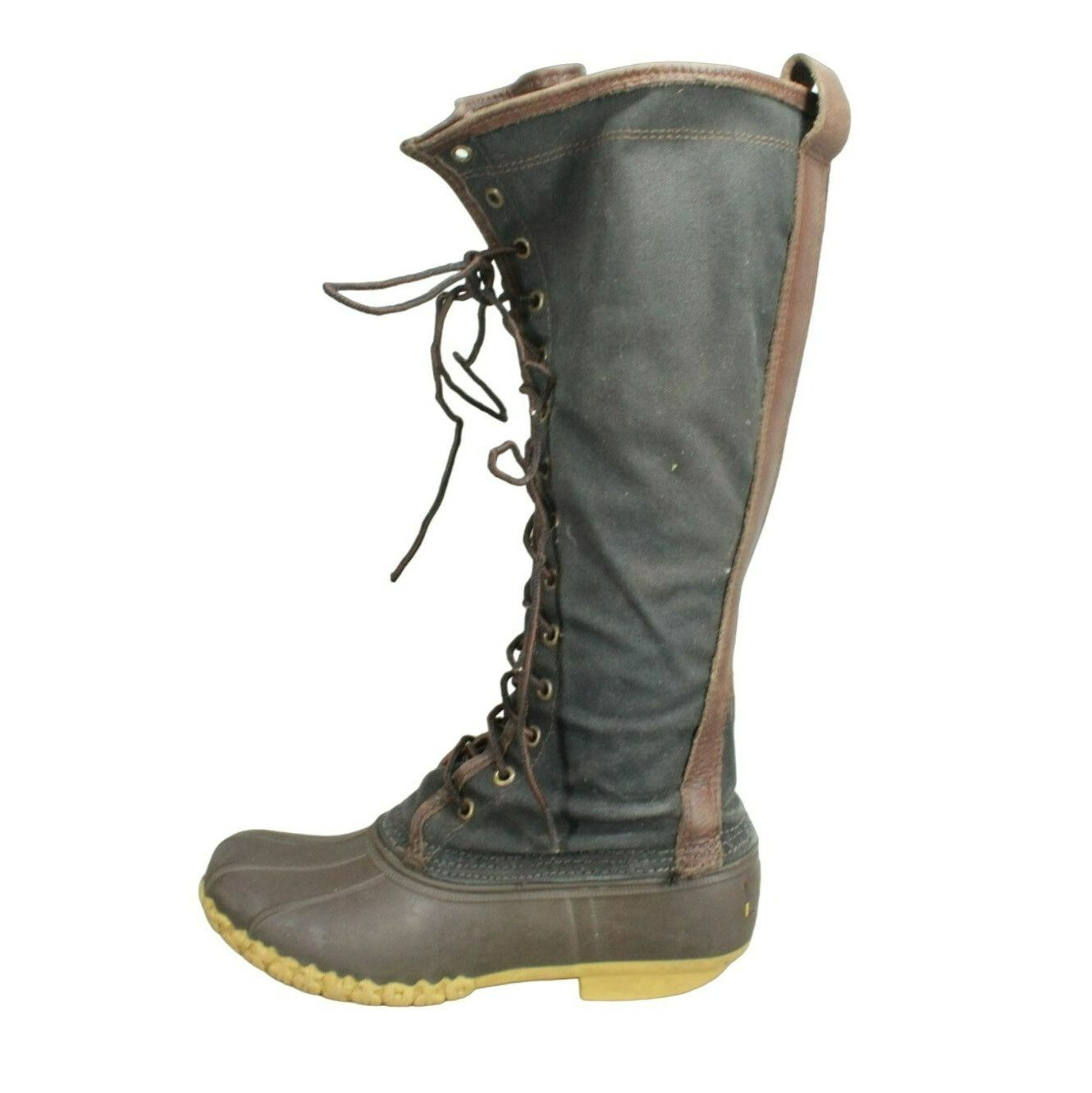 image of Canvas x L L Bean Ll Bean Signature Women's Unlined Tall Duck Boots in Black (Size 7)