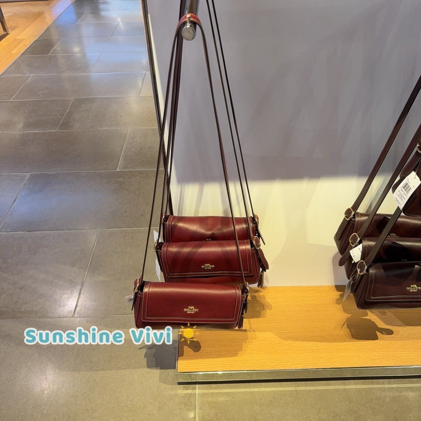 Coach NWT Coach Etta Small Flap Shoulder Bag CCV63 leather Maroon Size ONE SIZE - 5 Thumbnail