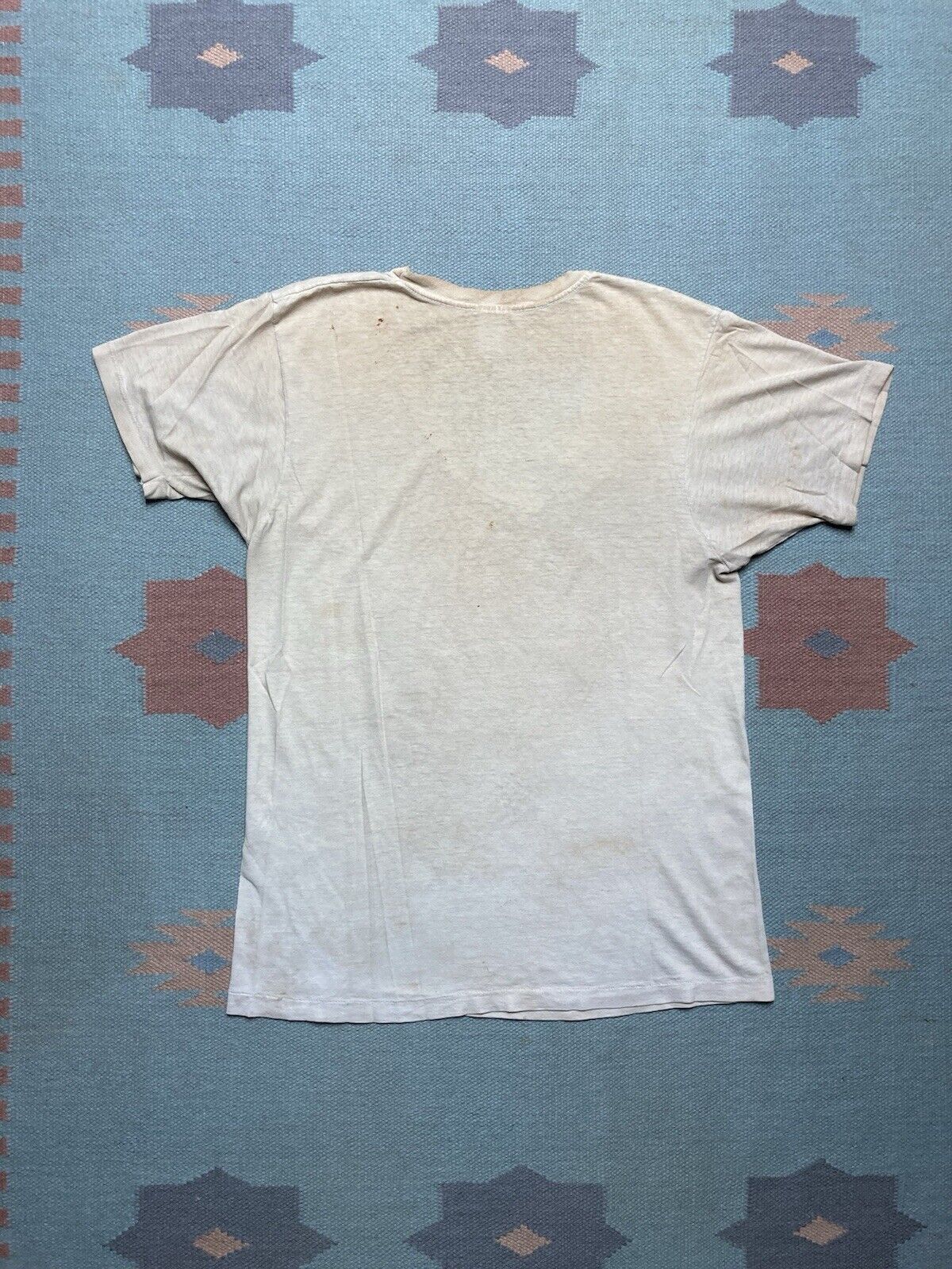 Hanes × Vintage VTG v neck t shirt blank white hanes stained grunge cotton L Size US L / EU 52-54 / 3 - 2 Thumbnail