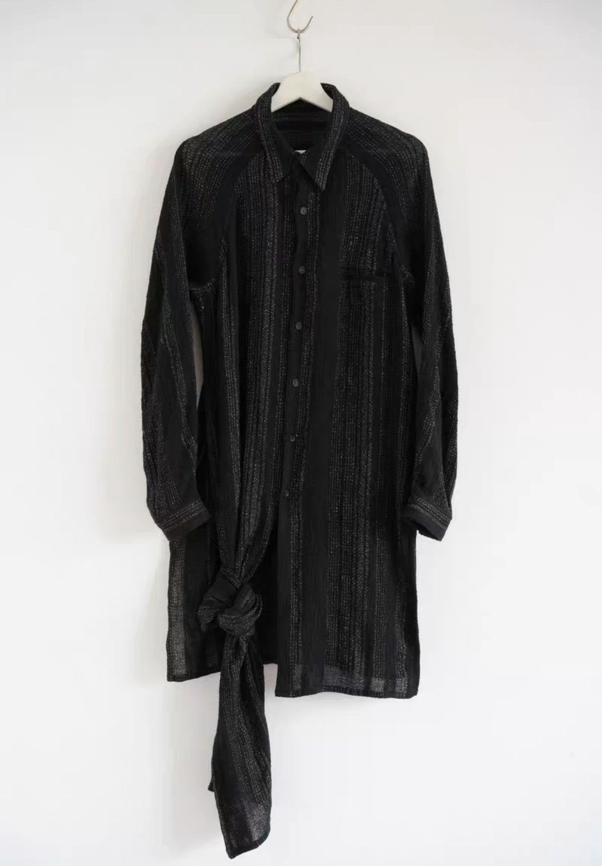Yohji Yamamoto Yohji Yamamoto 24ss Twisted Hand-Knit Long Shirt K4 Size US M / EU 48-50 / 2 - 1 Thumbnail
