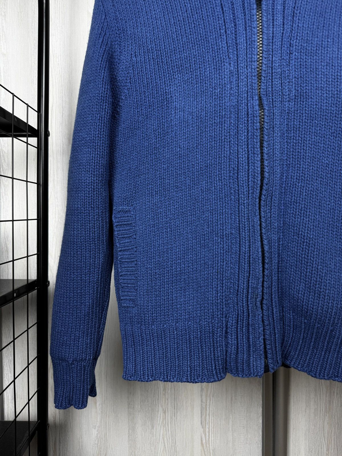 Fay Fay Blue knitted wool bomber jacket with lining size 50 Size US M / EU 48-50 / 2 - 4 Thumbnail