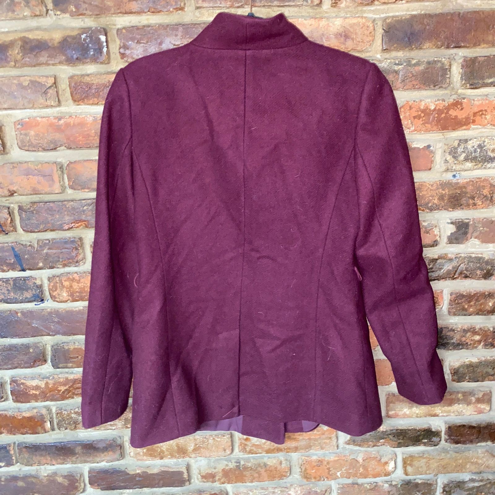 Other Halogen Burgundy Wool Blend Wrap Jacket Pea Coat Size Small Size S / US 4 / IT 40 - 6 Thumbnail