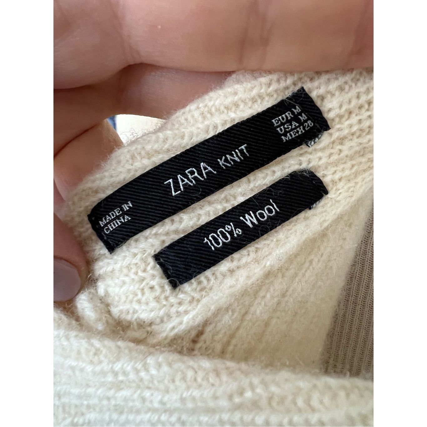 Zara Zara knit women wool v-back sweater size M Size M / US 6-8 / IT 42-44 - 4 Thumbnail
