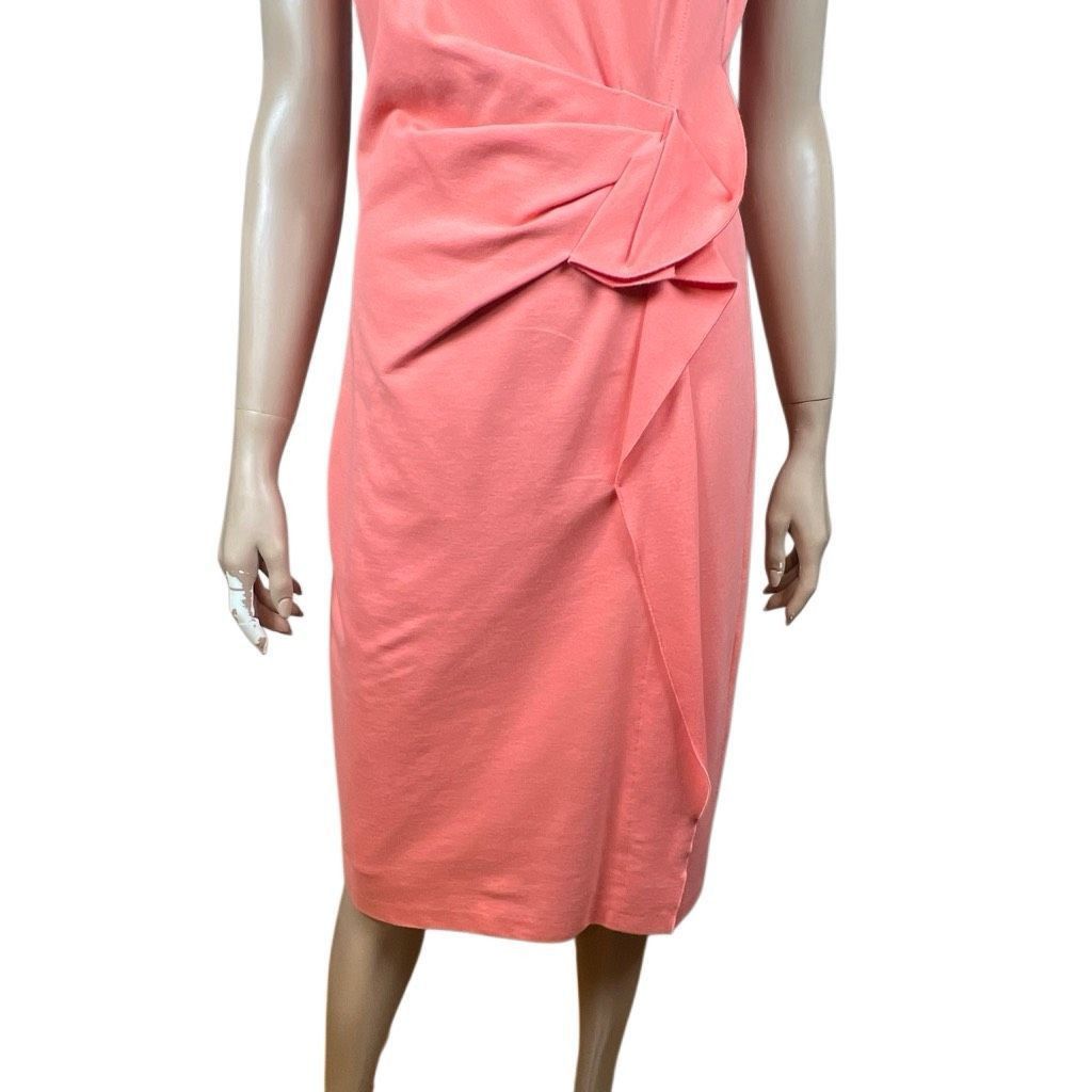 KOBI HALPERIN Kobi Halperin Quinn Dress Coral Rose Pink Sleeveless Draped Size 6 (044) Size M / US 6-8 / IT 42-44 - 5 Thumbnail