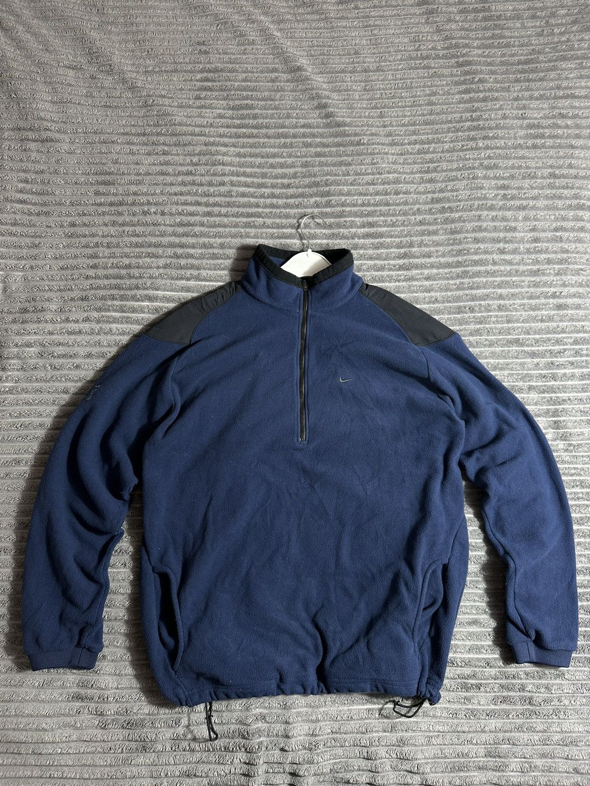 Nike × Vintage Nike Golf Portugal 🇵🇹 Vintage Fleece Navy 1/4 Zip Sweatshirt Size US L / EU 52-54 / 3 - 1 Thumbnail