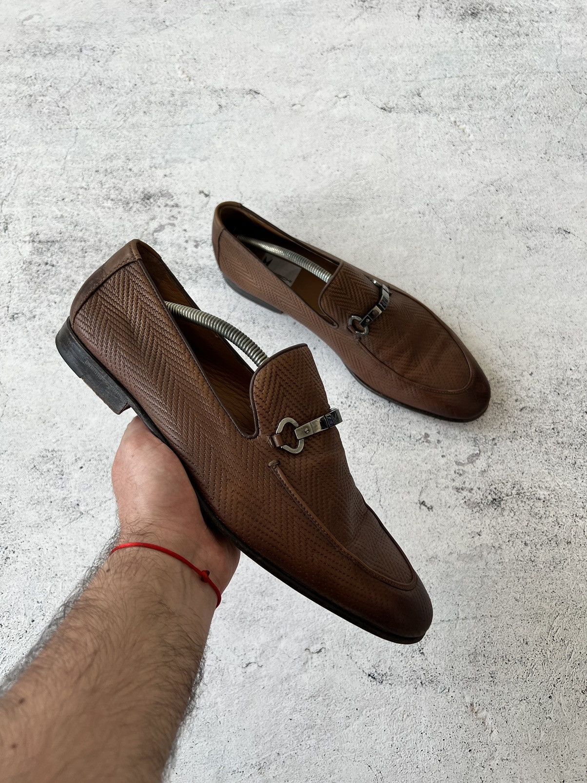 Moreschi brown suede leather loafers Leather flats MORESCHI Brown size 39 EU in Leather - 48540069 main image 2
