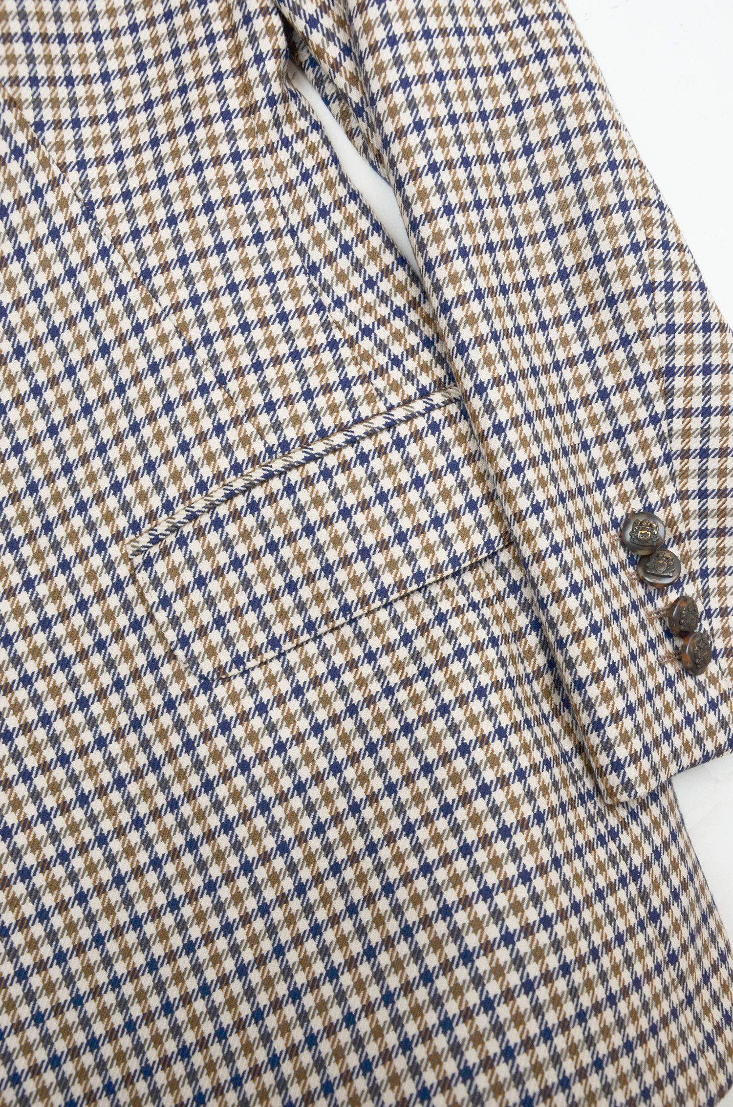Aquascutum AQUASCUTUM Plaid Beige Wool Two-Button Suit - US8 Size M / US 6-8 / IT 42-44 - 8 Thumbnail