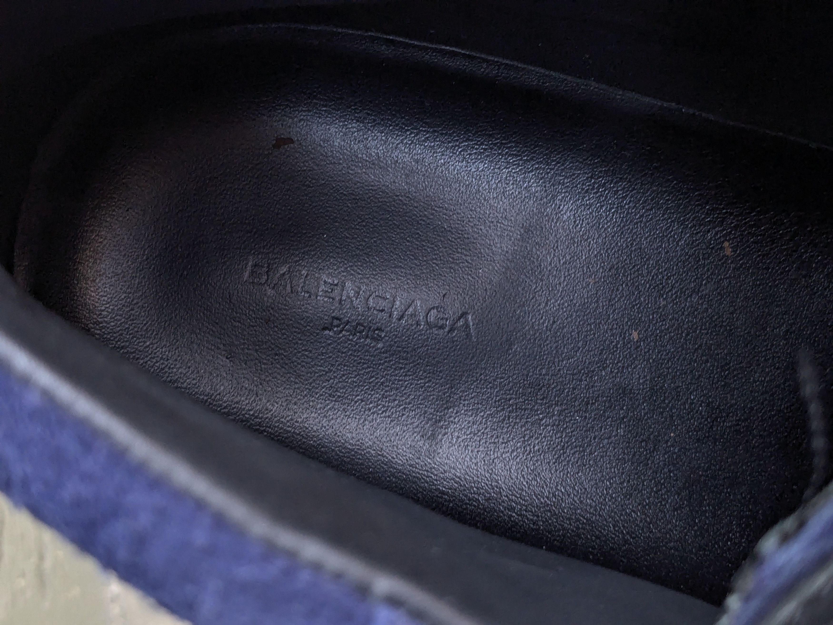 Balenciaga Balenciaga Arena Navy Blue 14 Suede Leather High Tops Size US 14 / EU 47 - 9 Thumbnail