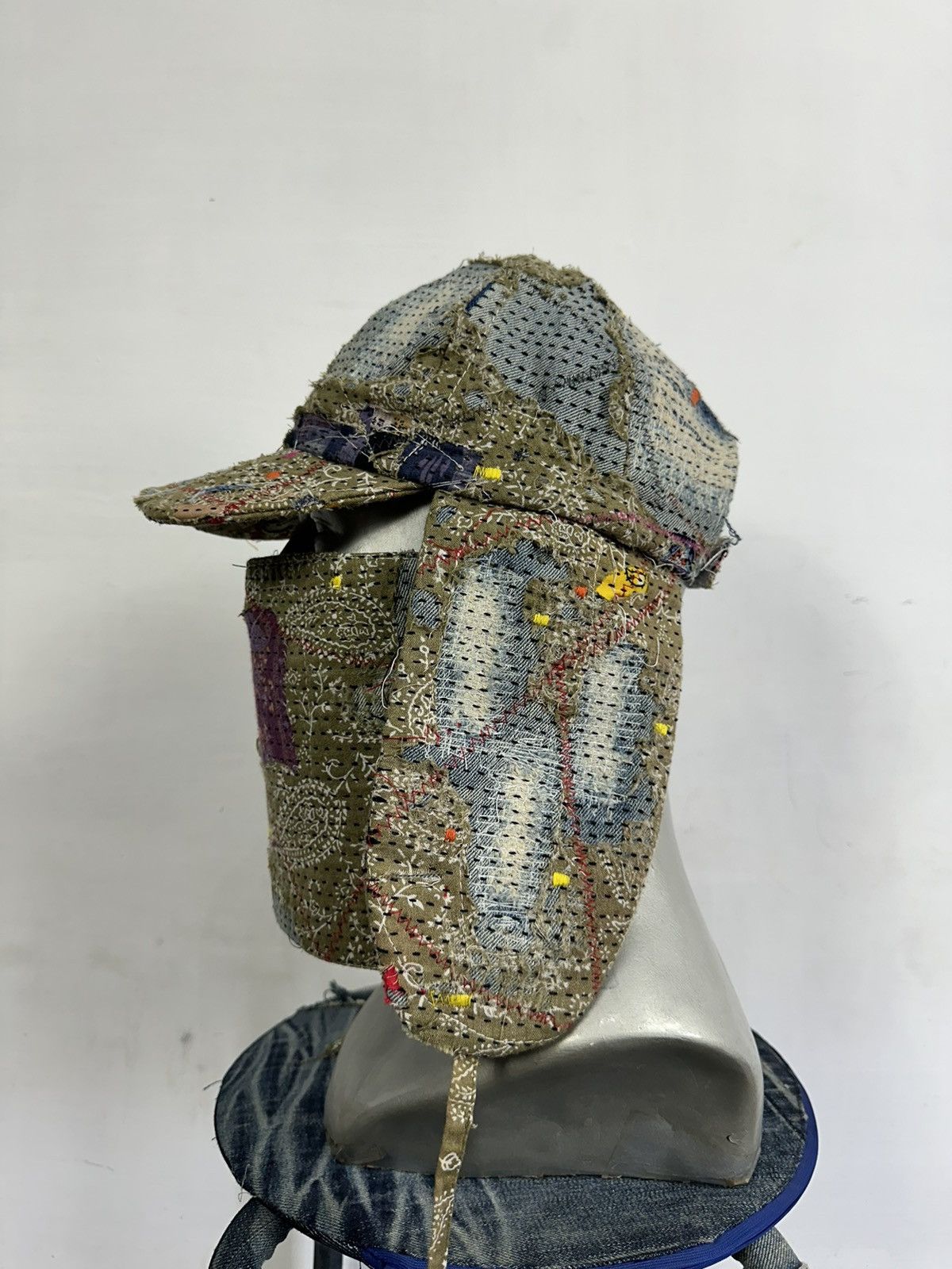 Other Custom Made Distressed Paisley patchwork Boro hats by Ahado Size ONE SIZE - 5 Thumbnail