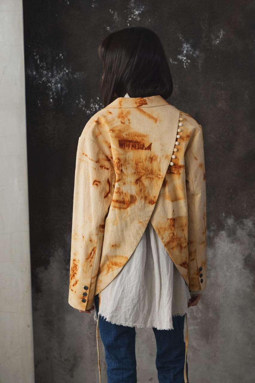 Professor.E Professor.E Abstract Cut Out Blazer - Rusted Dyed Size XS / US 0-2 / IT 36-38 - 6 Thumbnail
