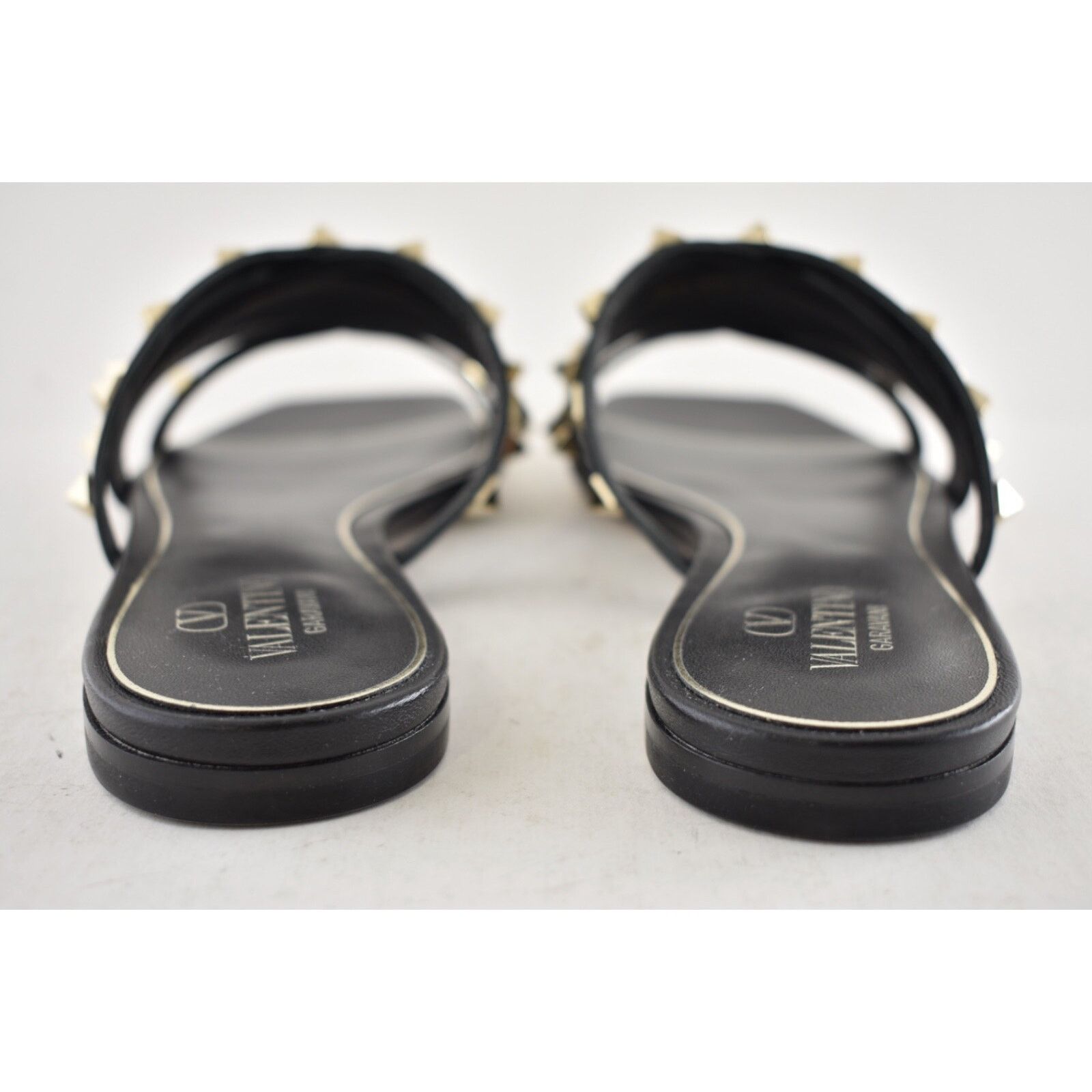 Valentino Valentino Rockstud Crisscross Strap Leather Black Slip On Size US 10 / IT 40 - 15 Thumbnail