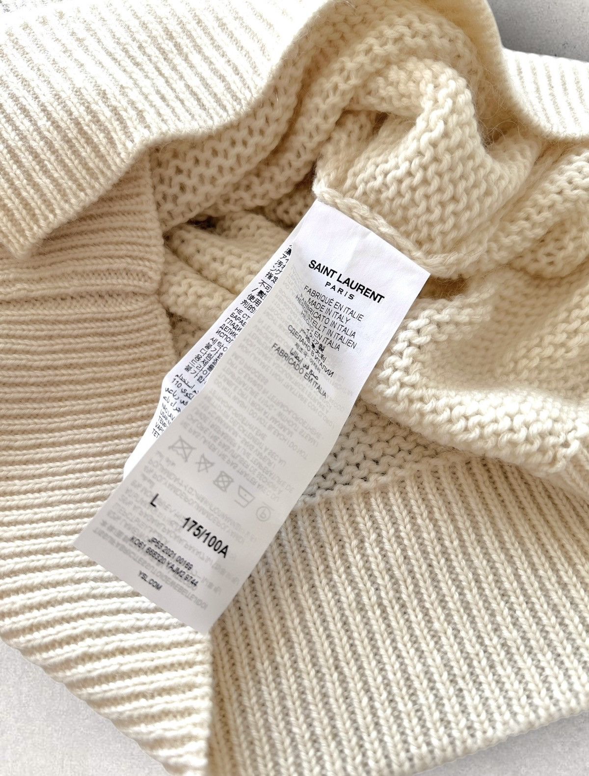 Saint Laurent Paris Saint Laurent Wool Blend Knit Sweater Size US L / EU 52-54 / 3 - 6 Thumbnail