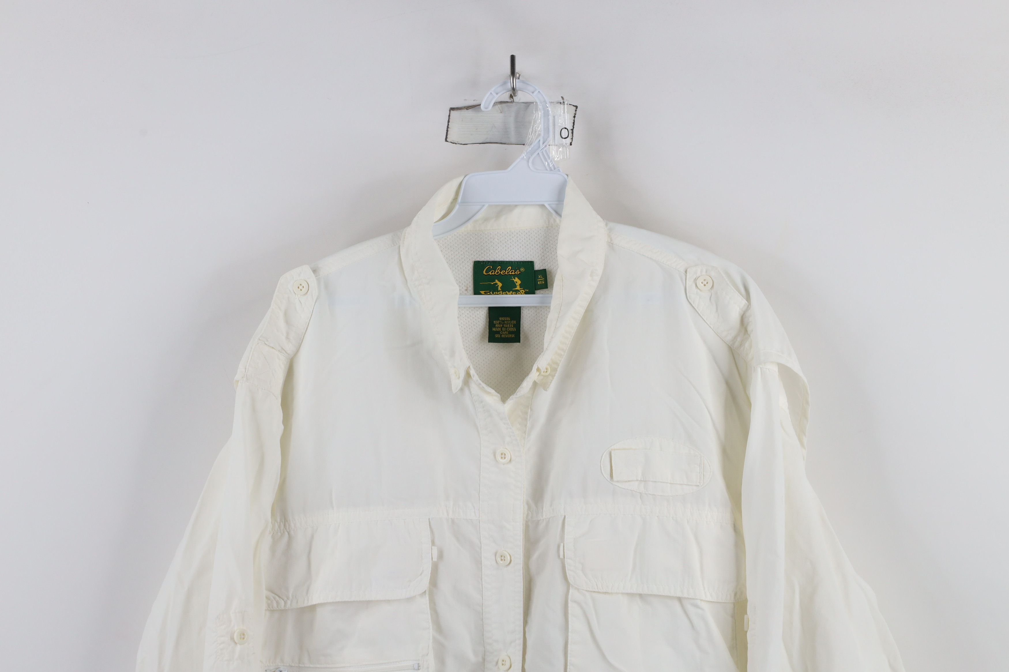 Cabelas × Vintage Vintage Cabelas Guidewear Safari Bush Button Shirt White Size US XL / EU 56 / 4 - 2 Thumbnail