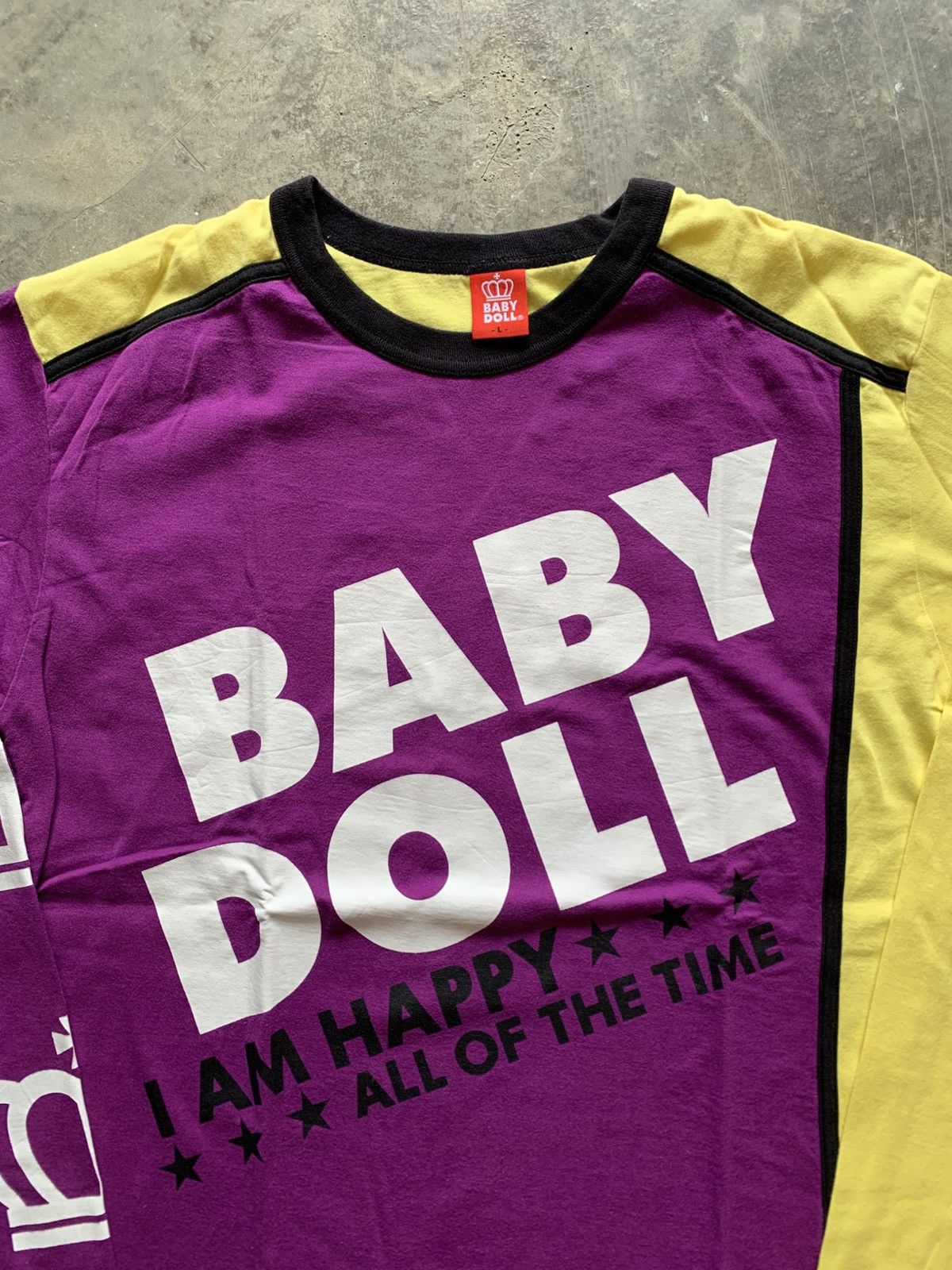 If Six Was Nine × Japanese Brand × Le Grande Bleu (L.G.B.) Japanese Mickey Baby Doll Poem LongSleeve Ifsix Style Size US L / EU 52-54 / 3 - 4 Thumbnail