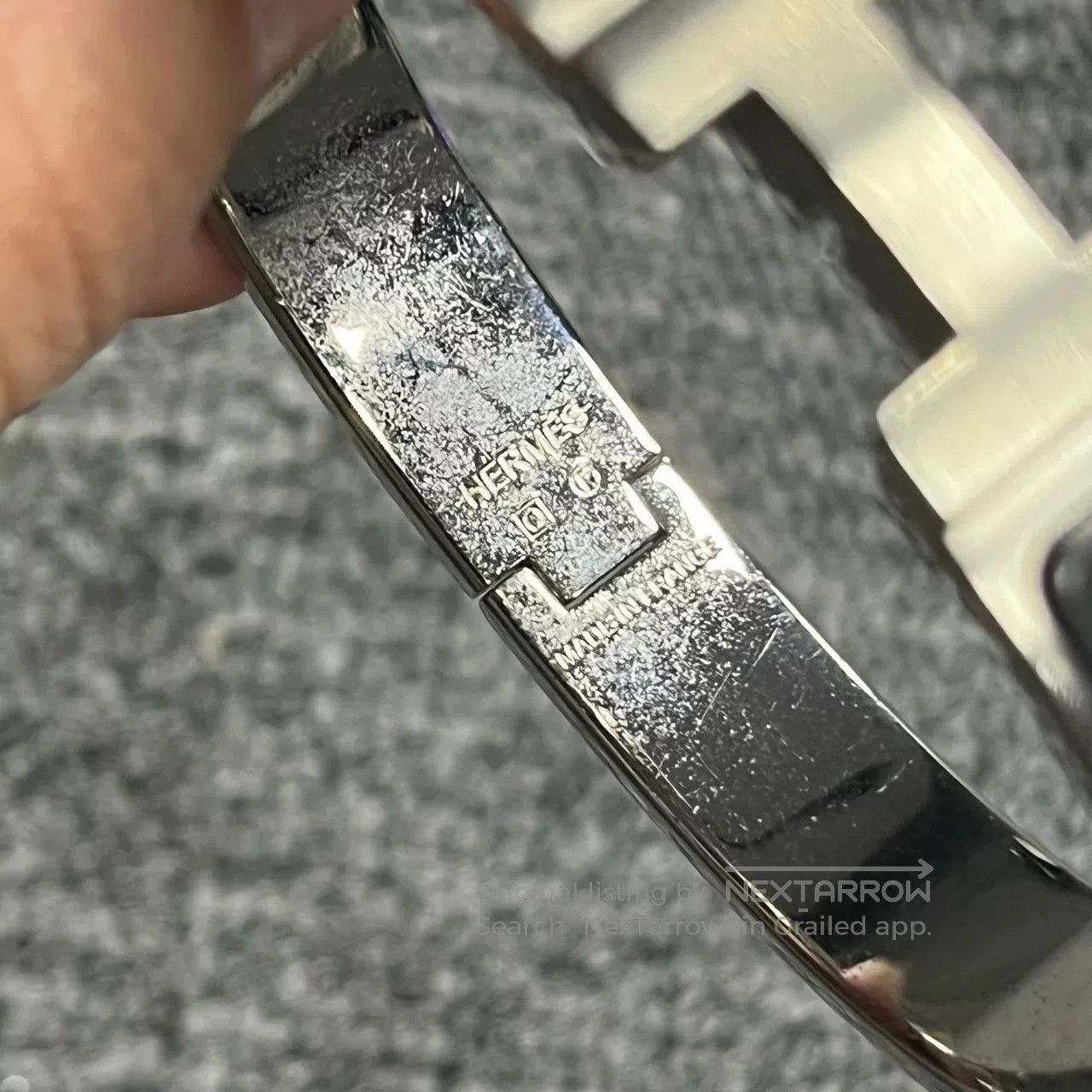 Hermes Hermes Matte Black H Open Adjustable Bracelet. Size ONE SIZE - 4 Thumbnail