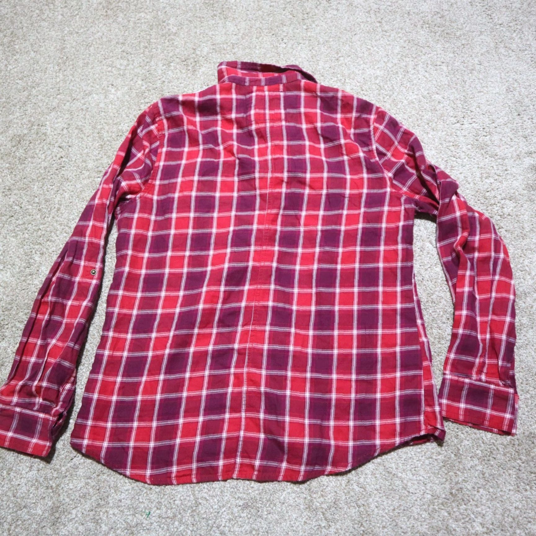 Vintage Arizona Jeans Shirt Women's L Red Plaid Button-Up Long Sleeve Casual Top Size L / US 10 / IT 46 - 8 Thumbnail