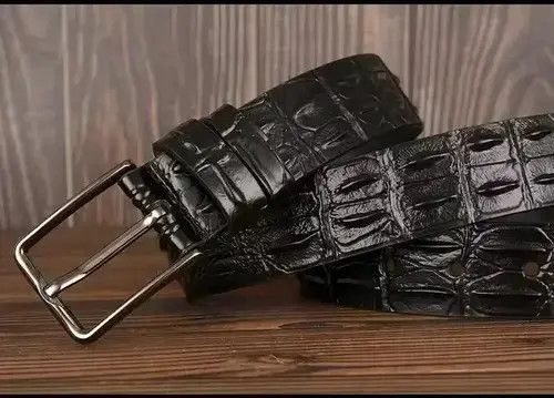 Jewelry Crocodile Leather Pin Alligator Belt Size ONE SIZE - 2 Thumbnail