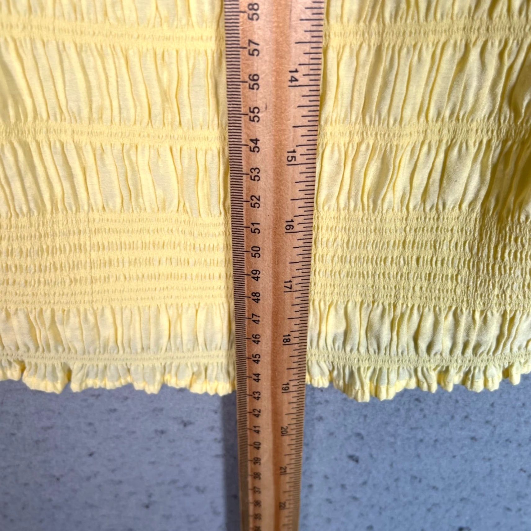 & Other Stories VINTAGE & Other Stories Womens XS Yellow Smocked Long Sleeve Top Size XS / US 0-2 / IT 36-38 - 6 Thumbnail