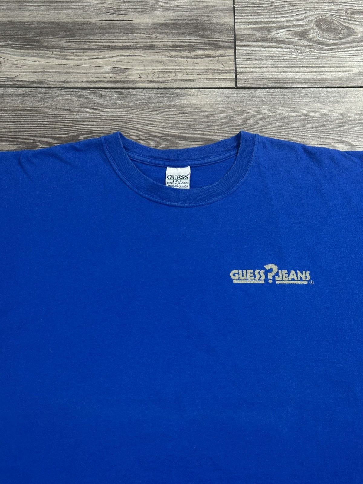 Guess × Vintage Vintage 90’s Guess Jeans “I’d Rather Be Skiing” T Shirt Size US L / EU 52-54 / 3 - 3 Thumbnail