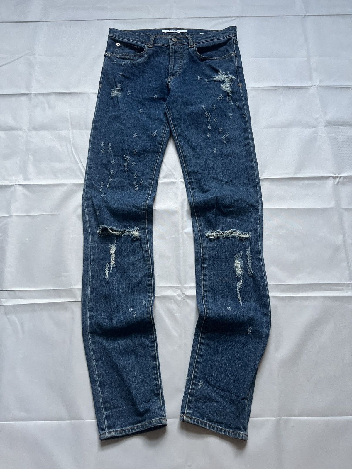 Givenchy Givenchy Distressed Rico Slim Jean Denim Size US 28 / EU 44 - 8 Thumbnail