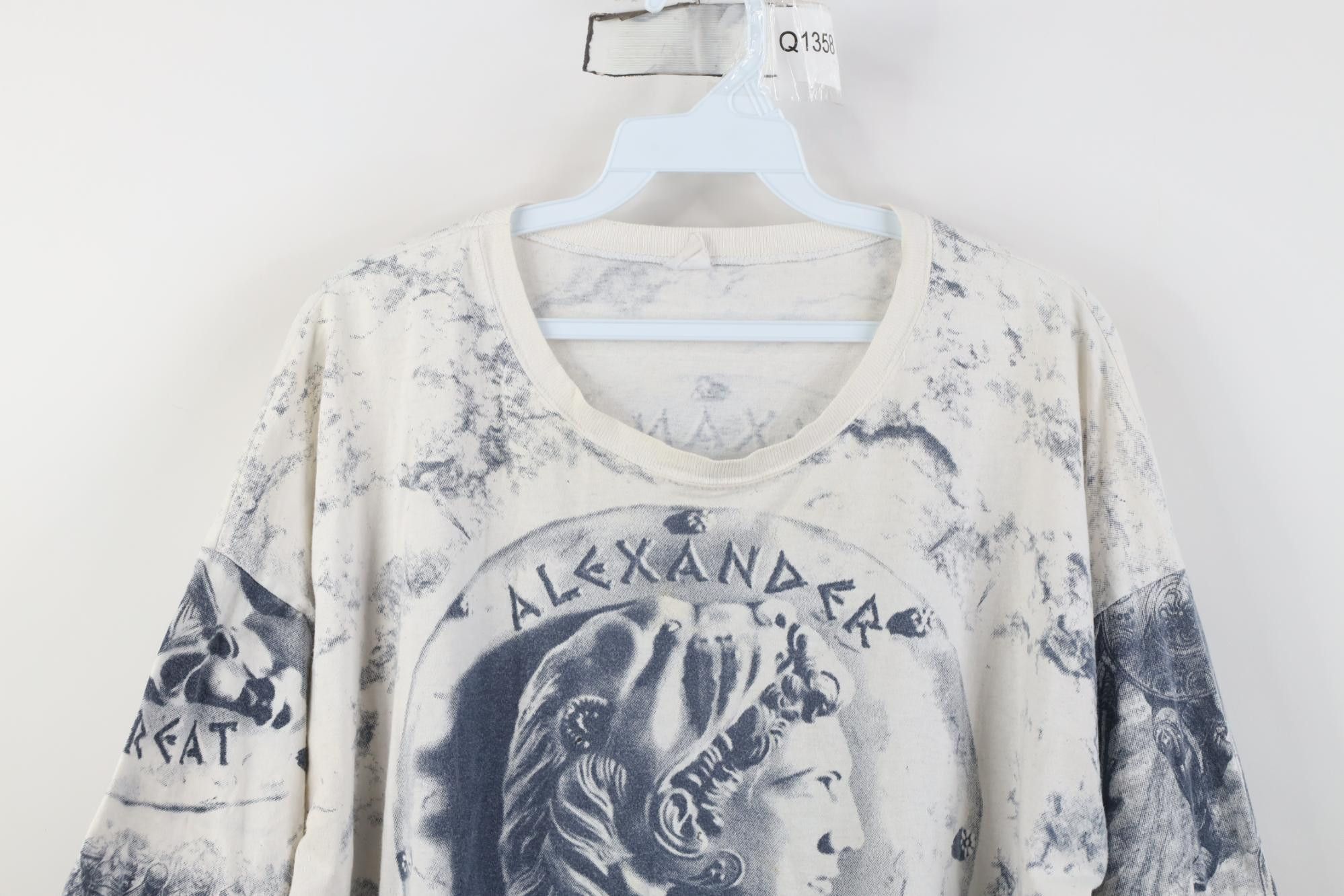 Vintage Vintage 90s Streetwear Print Alexander the Great T-Shirt Size US XL / EU 56 / 4 - 2 Thumbnail