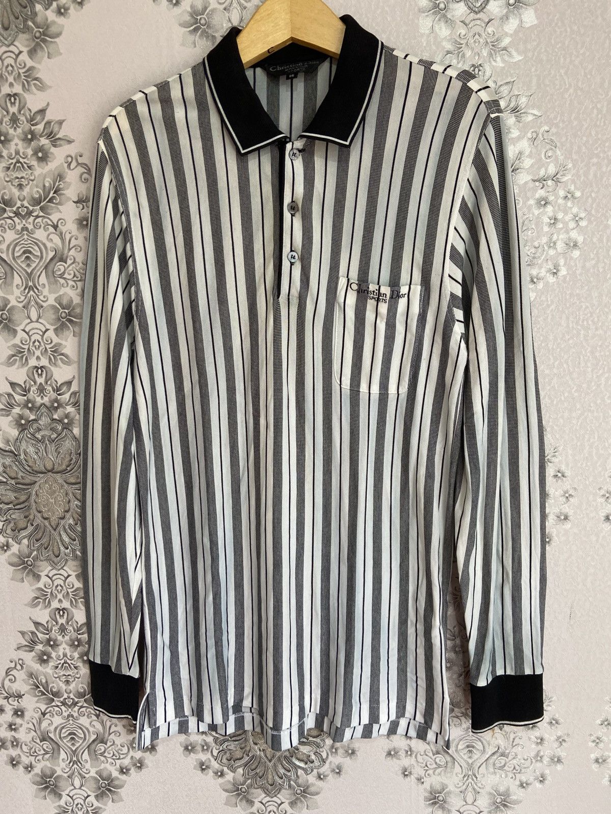 Vintage 90s Christian Dior Sports Long Sleeve Polo