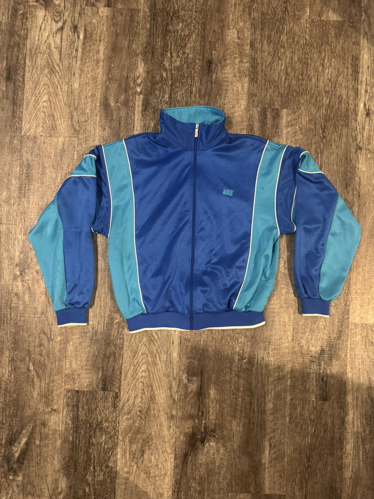 Nike Vintage 90s Nike Track Jacket Cut tag Size Large Size US L / EU 52-54 / 3 - 1 Thumbnail