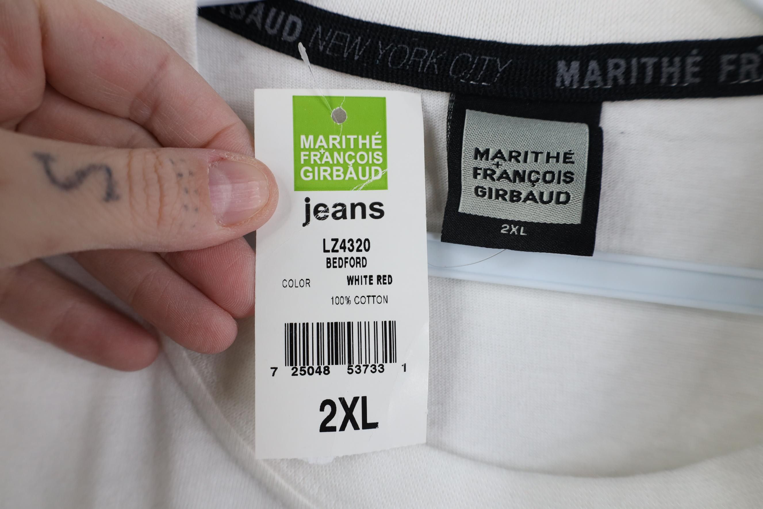 Marithe + Francois Girbaud Deadstock Vintage 90s Marithe Francois Girbaud Spell T-Shirt Size US XXL / EU 58 / 5 - 5 Thumbnail