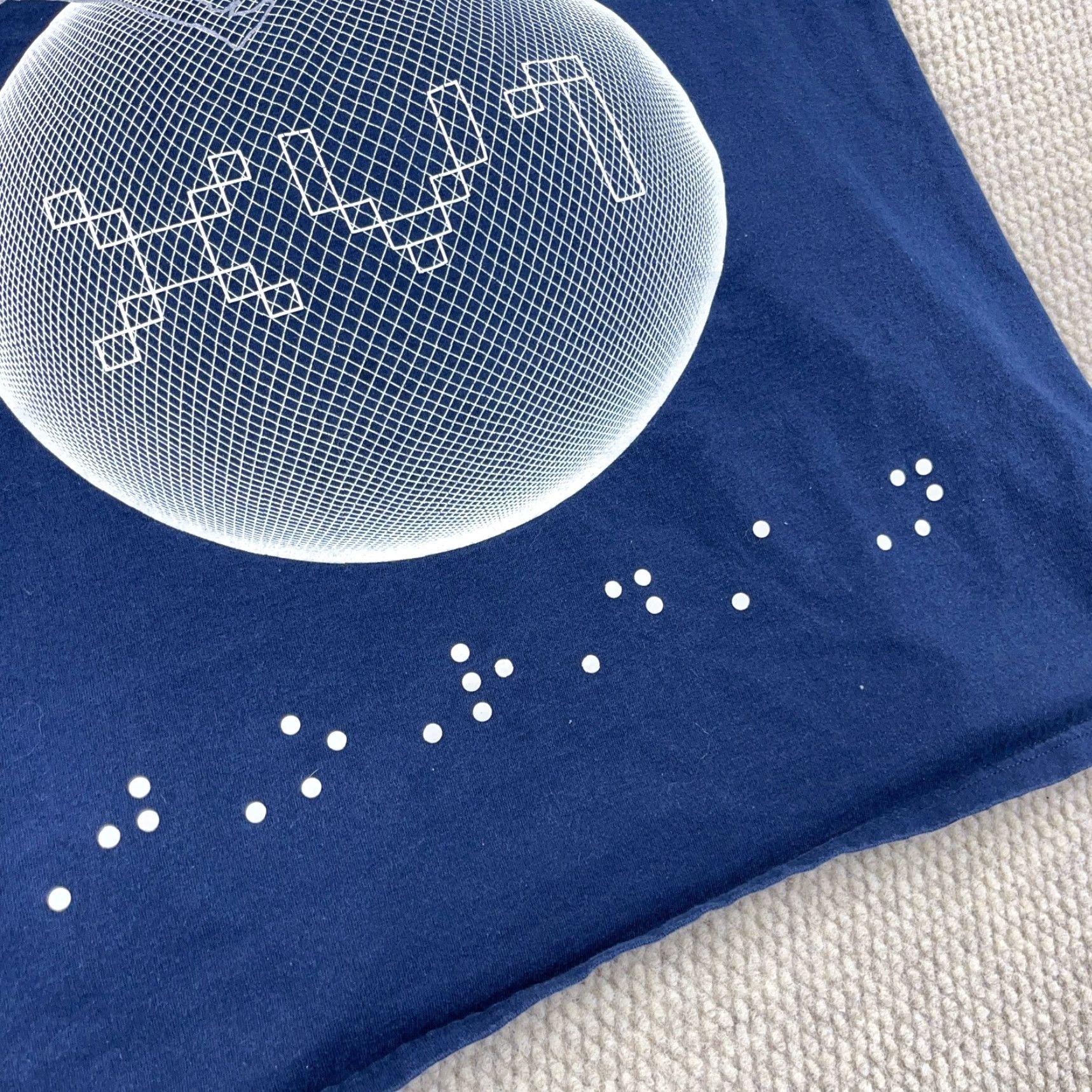 Jordan Brand VINTAGE Jordan T-Shirt Men Large Blue Graphic Print 2000s Retro Jumpman XV1 Braille Size US L / EU 52-54 / 3 - 7 Thumbnail