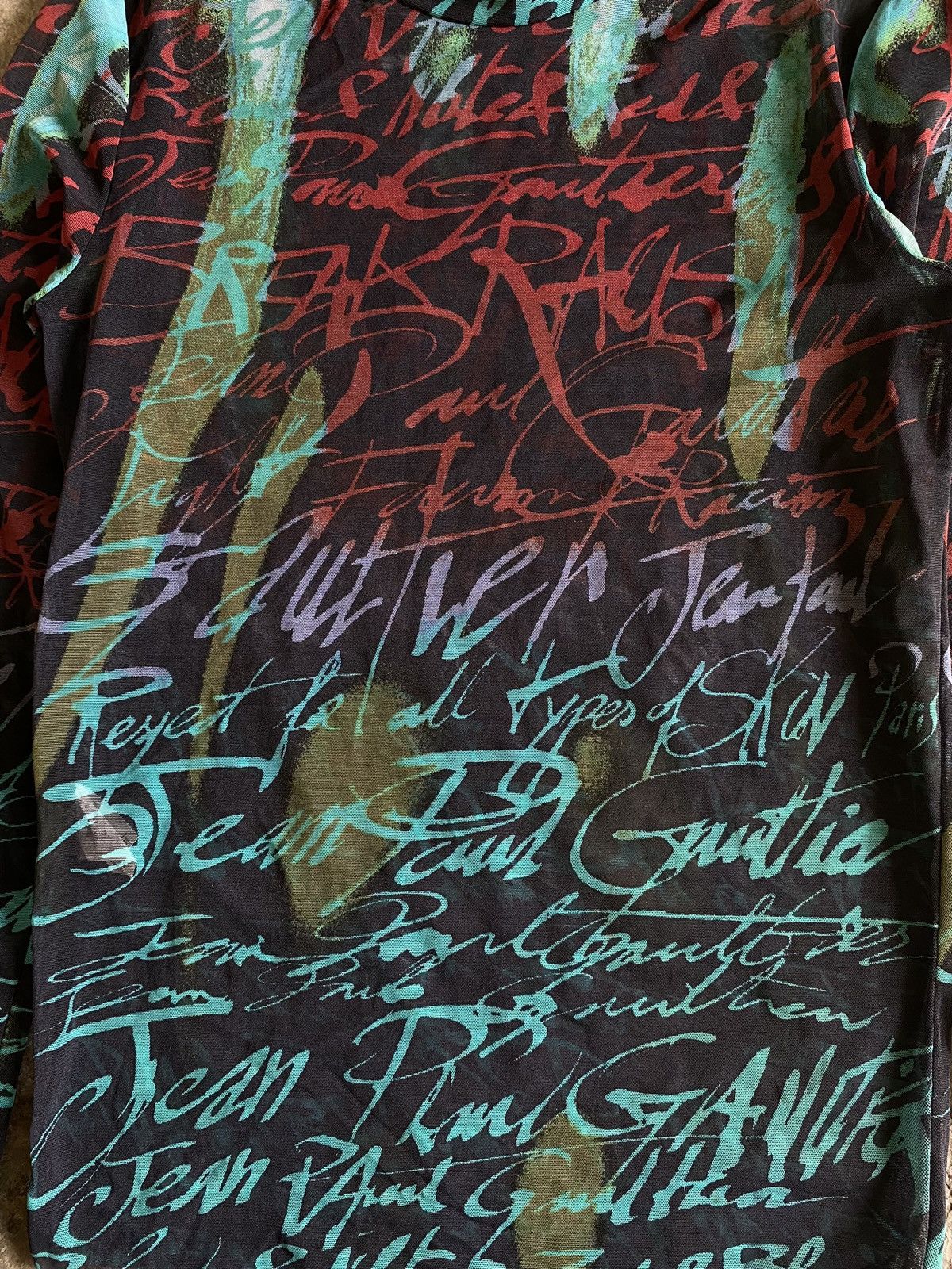 Jean Paul Gaultier Jean Paul Gaultier AW’97 “Fight Racism” Mesh Top Size US M / EU 48-50 / 2 - 7 Thumbnail