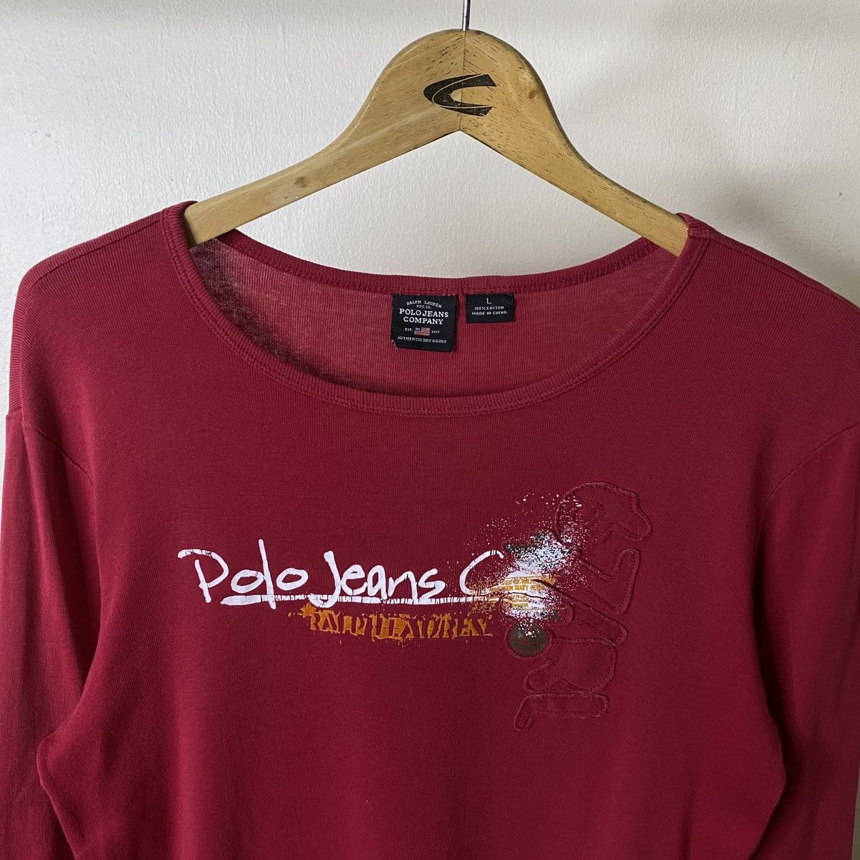 Polo Ralph Lauren Vintage Y2K Polo Jeans Ralph Lauren Women LS T Shirt Size S / US 4 / IT 40 - 2 Thumbnail