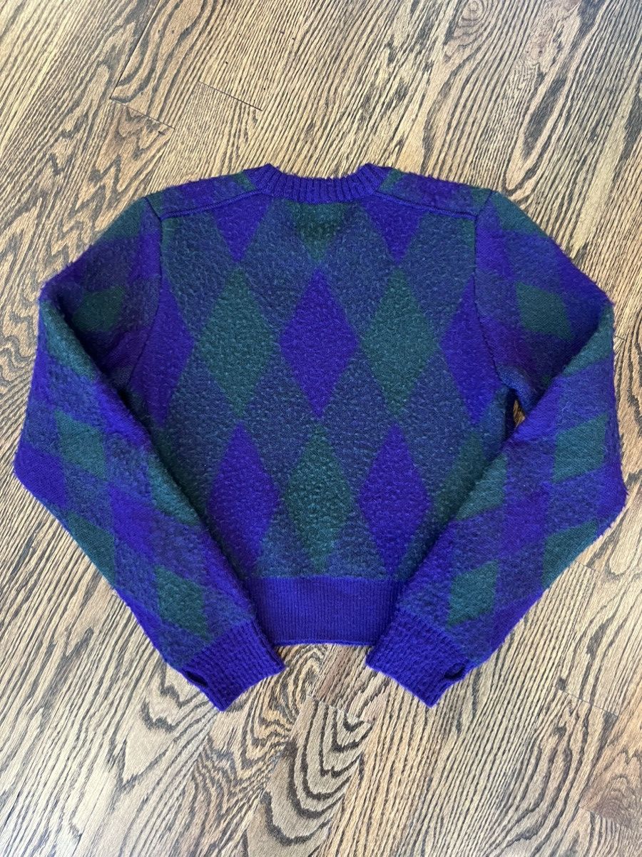 Burberry Burberry Cropped Argyle Wool Sweater Size L / US 10 / IT 46 - 6 Thumbnail