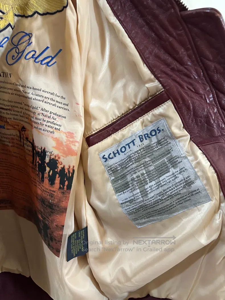 Schott Schott Flying leather jacket Size US L / EU 52-54 / 3 - 6 Thumbnail