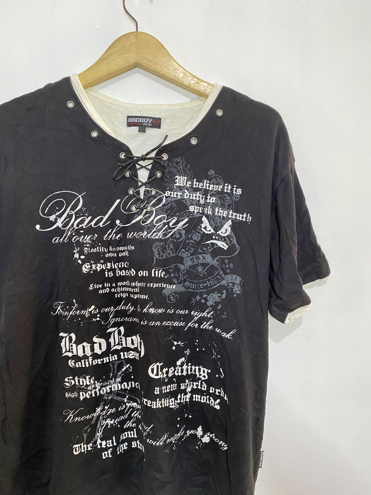 If Six Was Nine × Japanese Brand × Yasuyuki Ishii Bad boy poem double layers tshirts Size US L / EU 52-54 / 3 - 2 Thumbnail