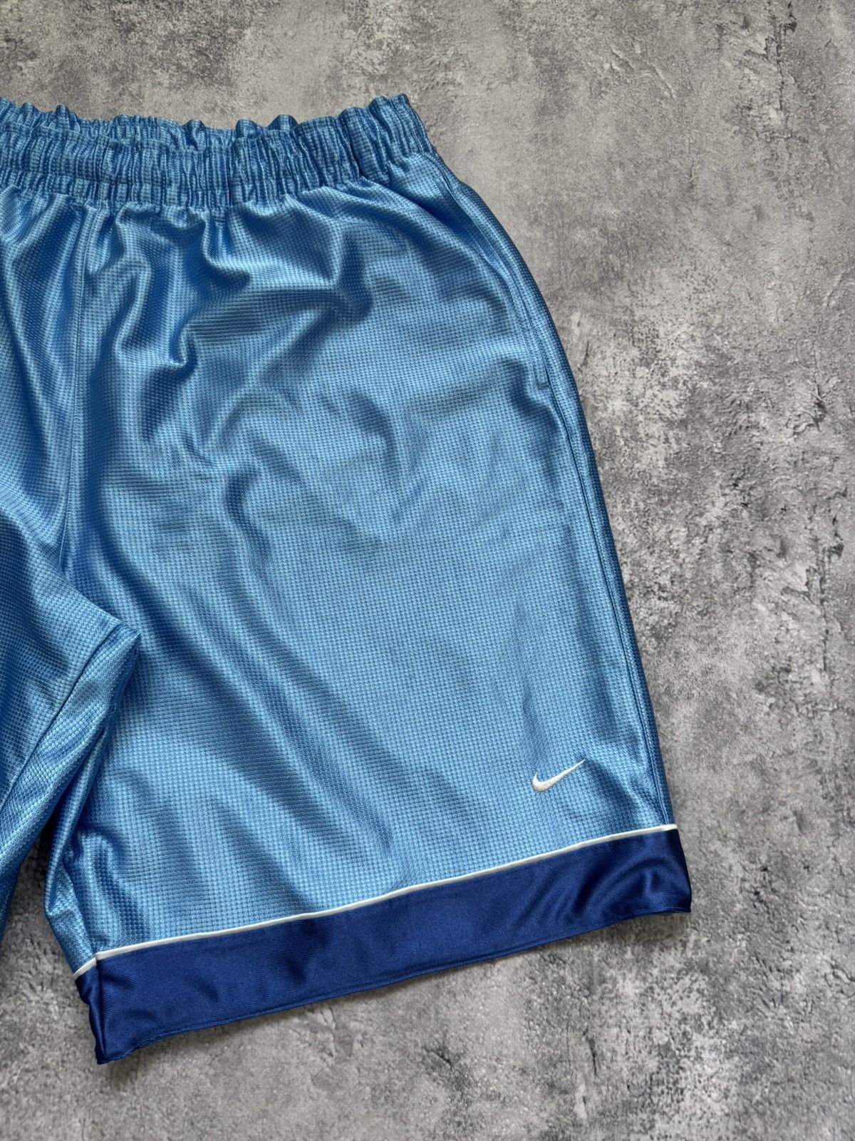 Nike × Vintage Nike Vintage Shorts Black Y2k Drill 90s Mini Swoosh Size US 36 / EU 52 - 4 Thumbnail