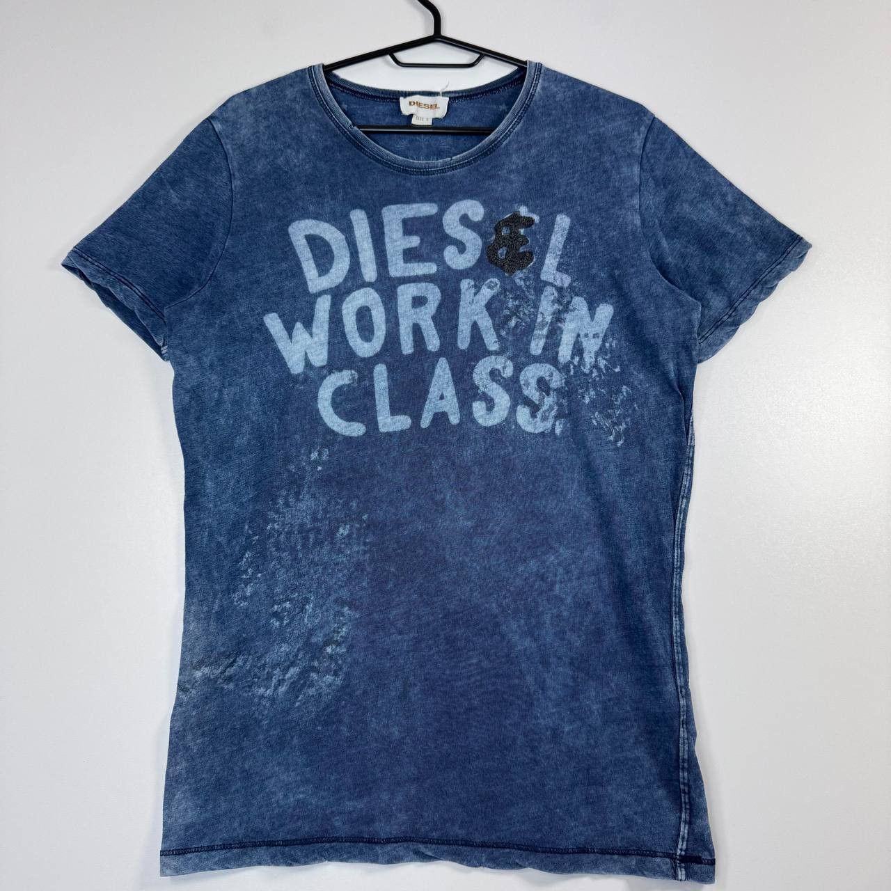 Diesel Diesel Graphic T-Shirt Blue Acid Wash Vintage Style Size S Size US S / EU 44-46 / 1 - 1 Thumbnail