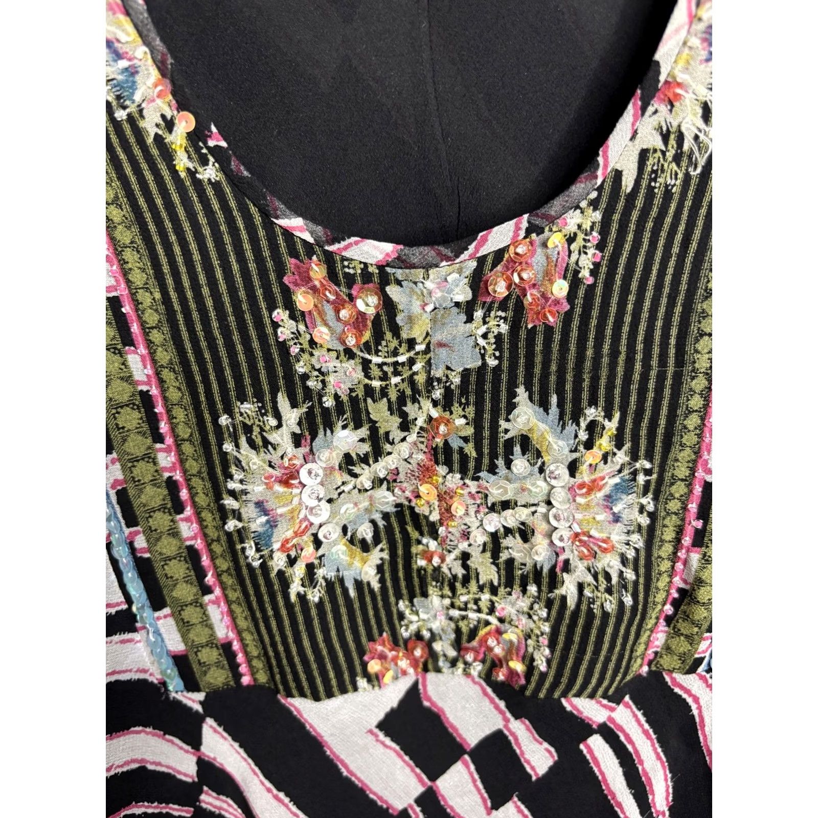 Diane von Furstenberg Diane von Furstenberg Blouse Womens Embroidered Sheer Boho Top Medium Size S / US 4 / IT 40 - 4 Thumbnail