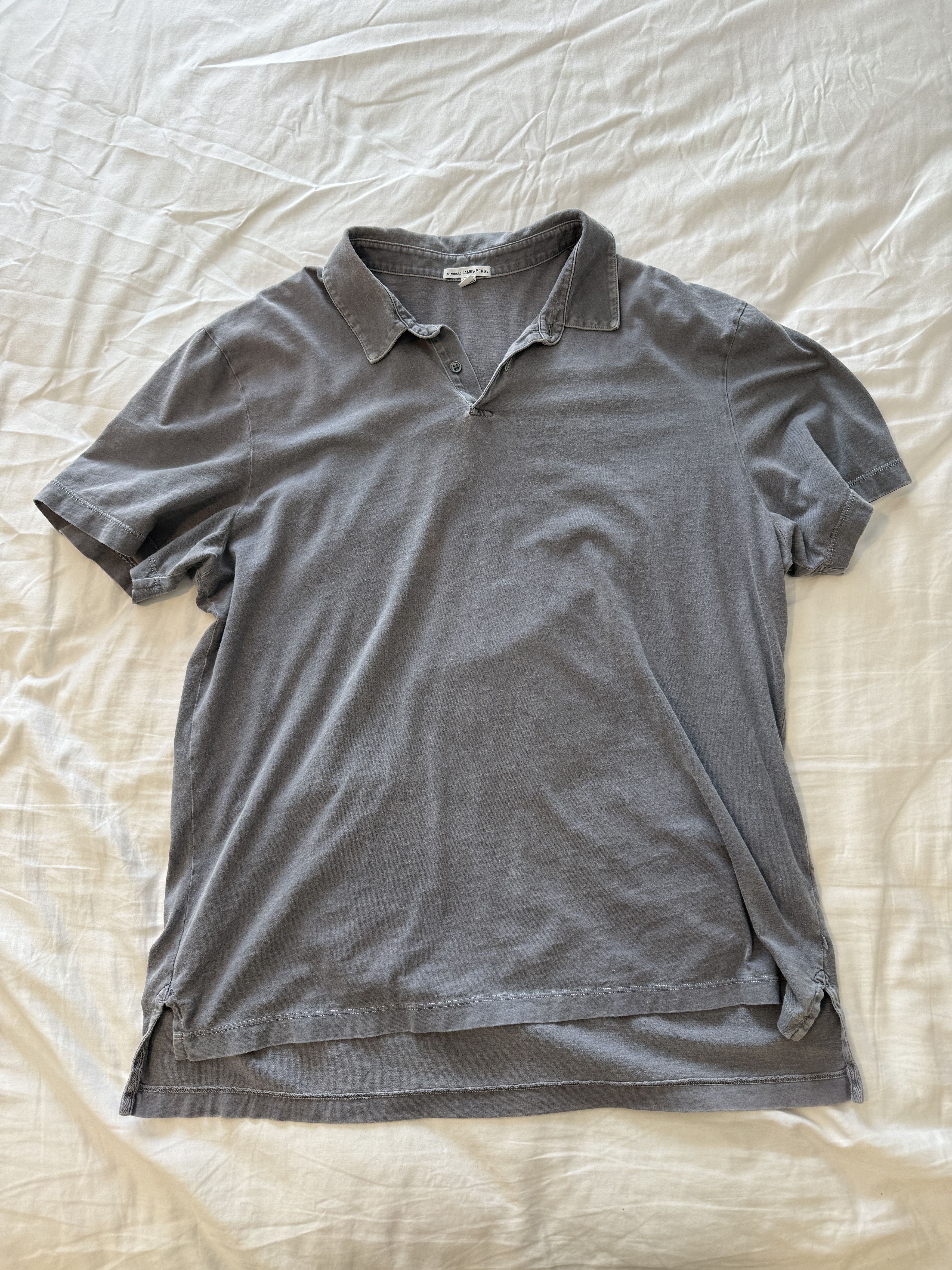 James Perse James Perse Faded Blue Polo Size US XL / EU 56 / 4 - 1 Thumbnail