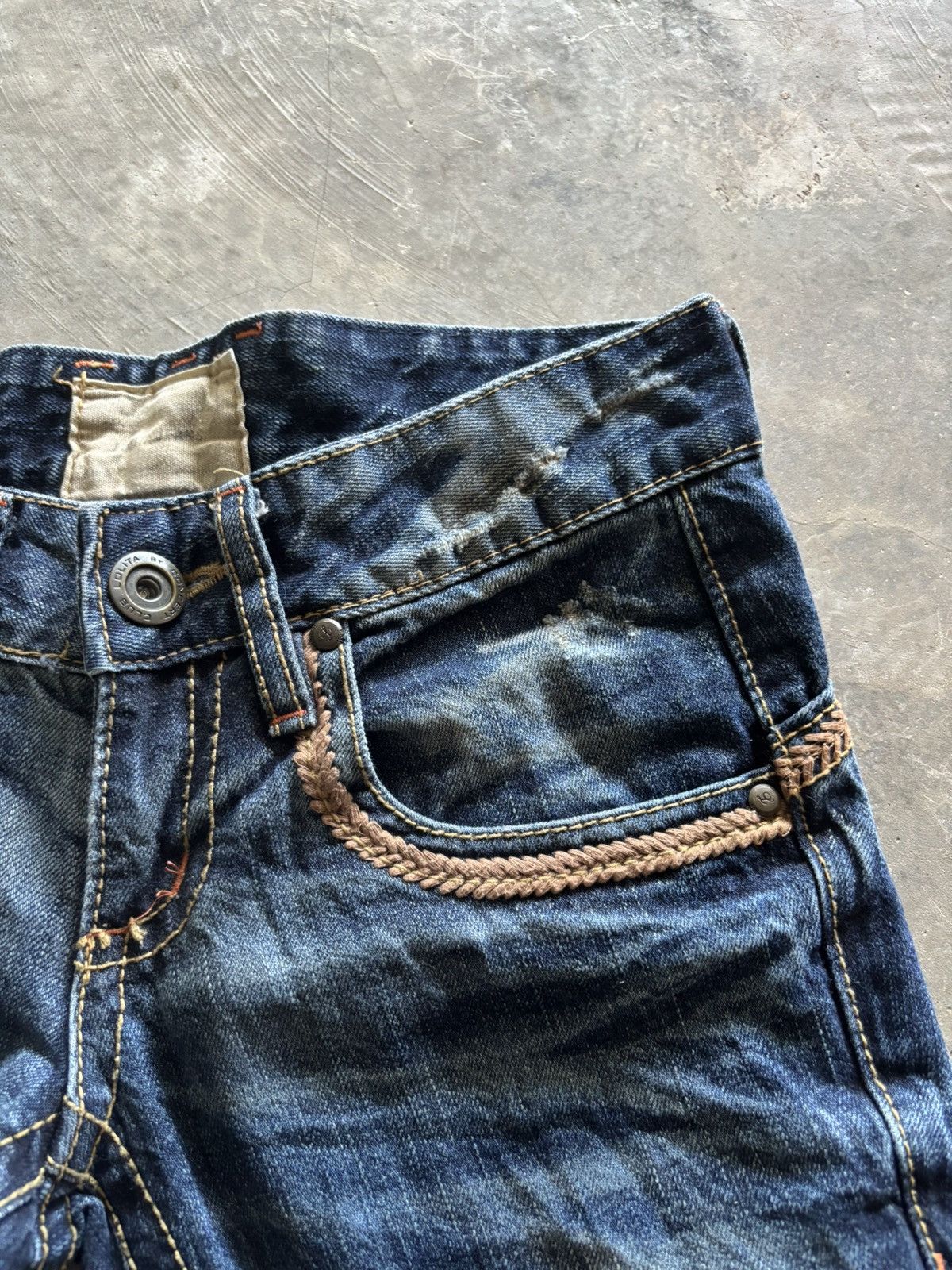 If Six Was Nine LOLITA flare up western style washed distressed japanese Size US 27 - 10 Thumbnail