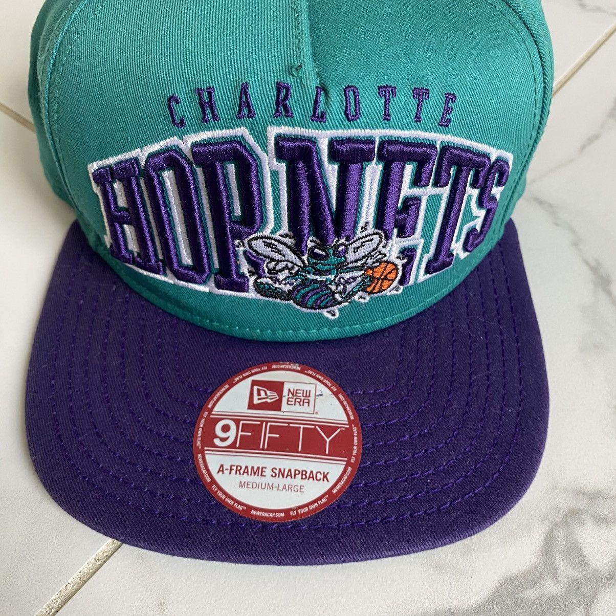 New Era Retro 90s Charlotte Hornets New Era SnapBack Hat Cap Size ONE SIZE - 3 Thumbnail
