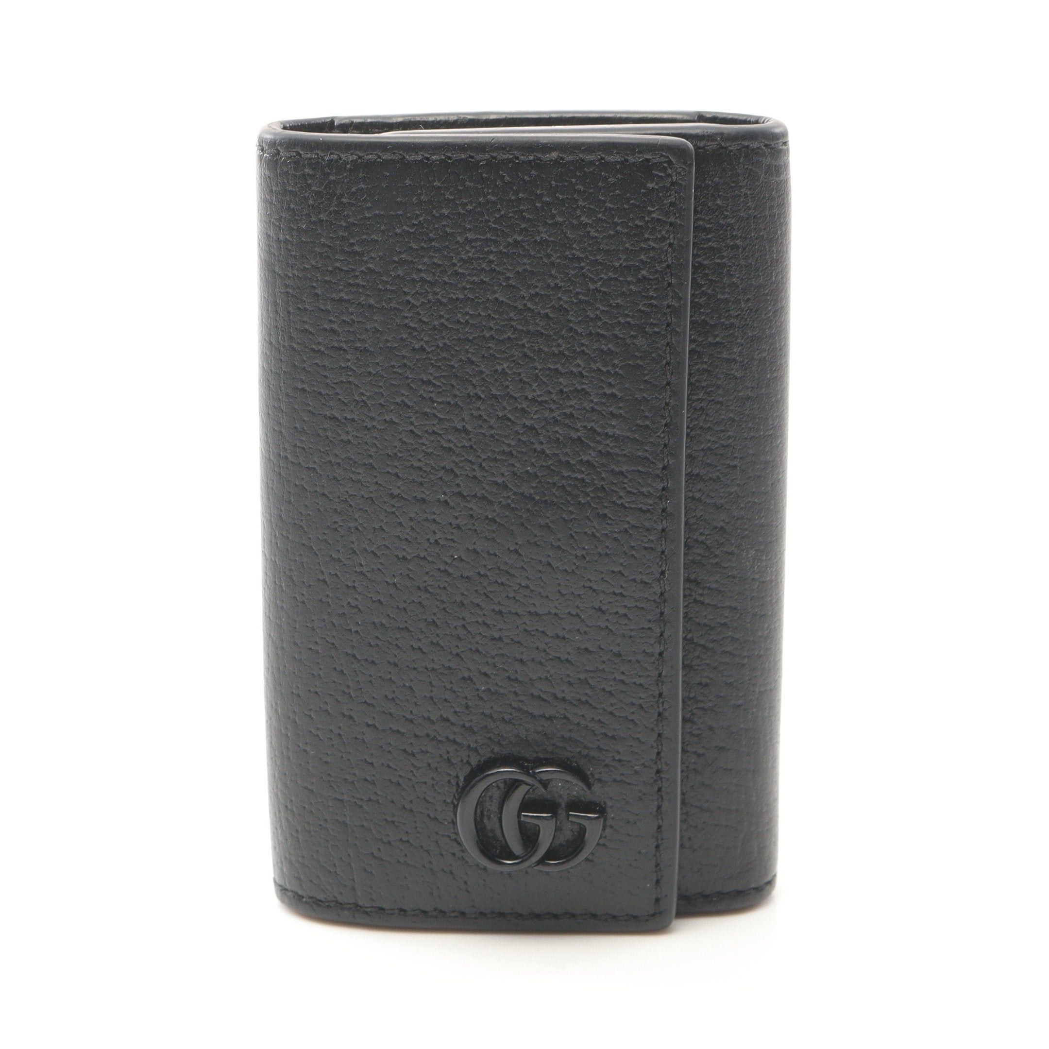 Gucci Gucci Gg Marmont 6 Key Case Leather Black Size ONE SIZE - 1 Thumbnail