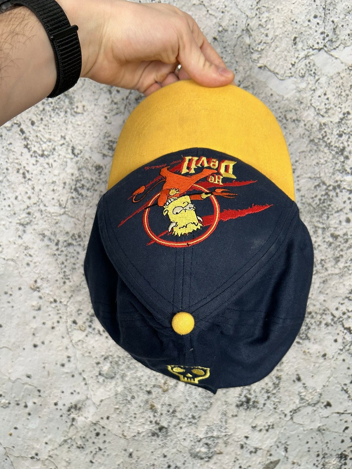 Other Vintage 90s Bart Simpson He Devil Hat Cap Movie Rare Hype Size ONE SIZE - 3 Thumbnail