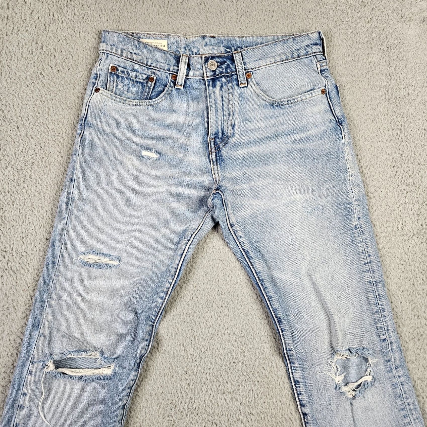 Levi's Levi’s HI-BALL Women’s Big E Casual Distressed Blue Jeans W28 Regular Fit Denim Cotton Blend Size 28W Blue Jeans Women Size 28" / US 6 / IT 42 - 5 Thumbnail