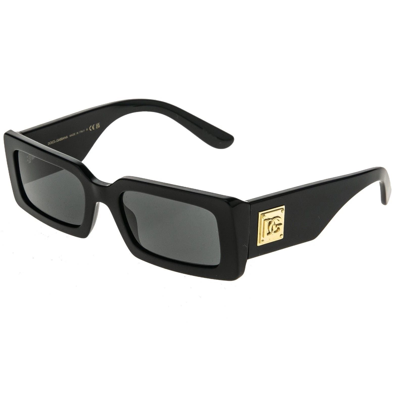 Dolce & Gabbana DOLCE & GABBANA 4416 Black Geometric Narrow Sunglass DG4416 Size ONE SIZE - 4 Thumbnail