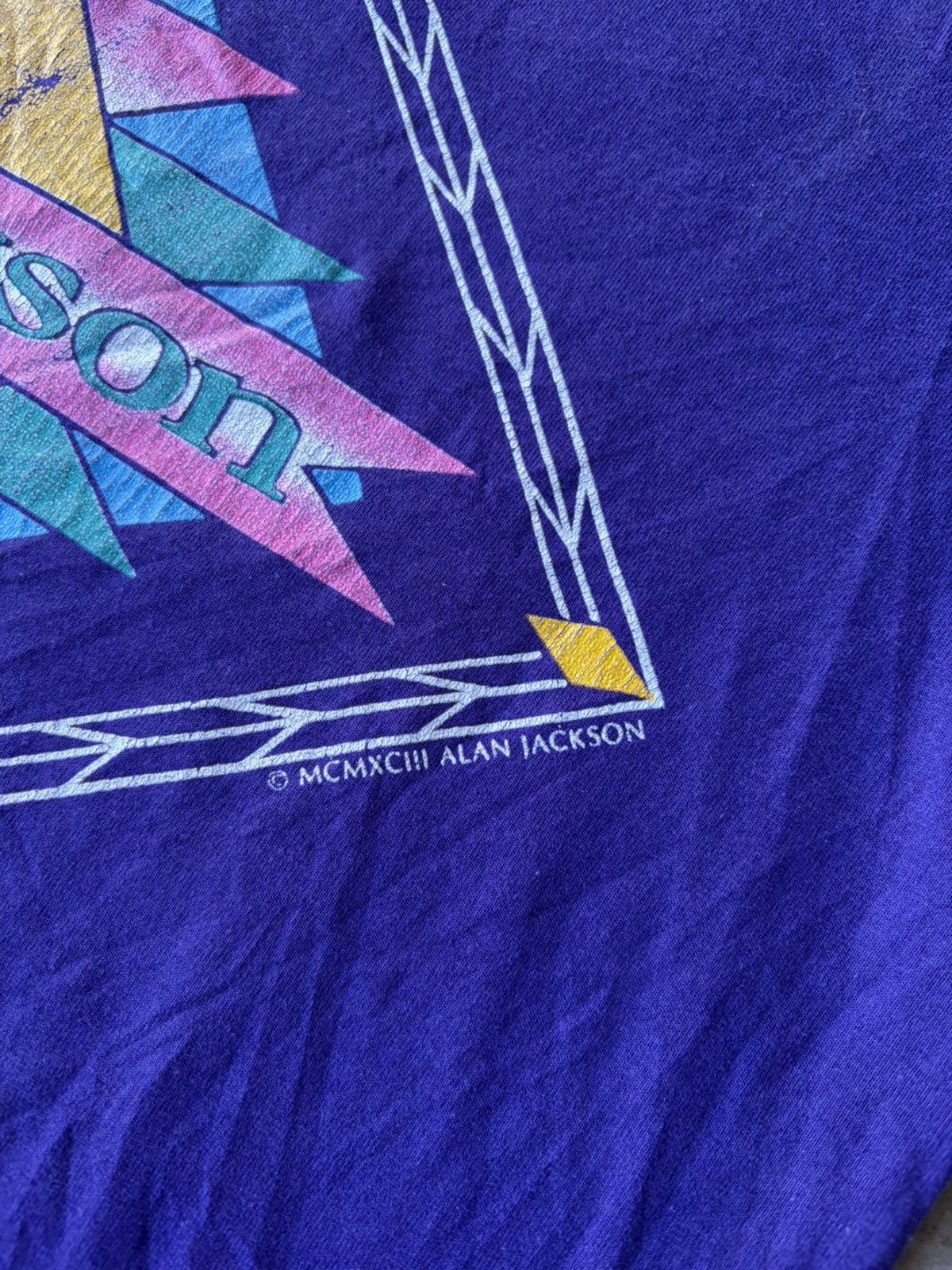 Jerzees Vintage 1993 Alan Jackson Tour tee Size US L / EU 52-54 / 3 - 3 Thumbnail