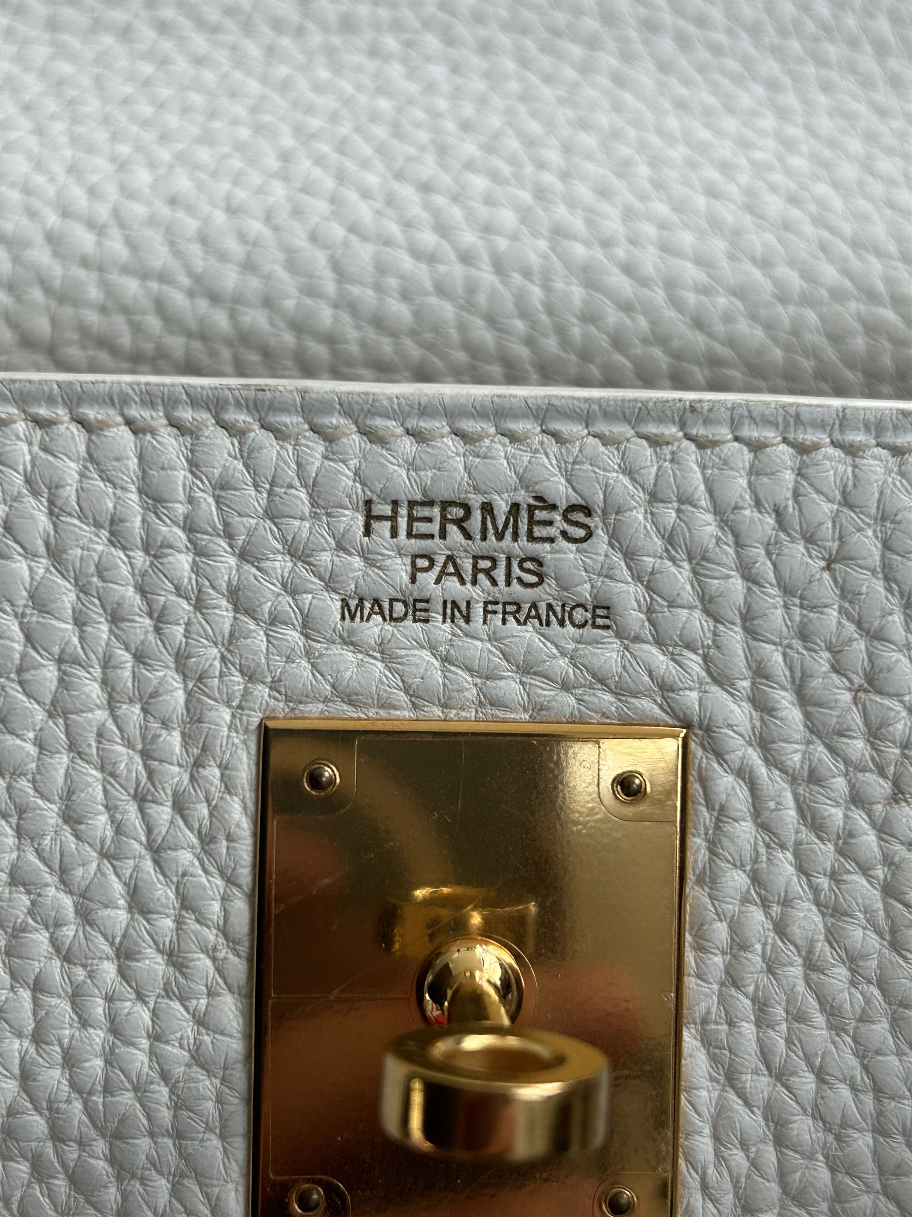 Hermes Hermes White Togo & Gold Hardware Kelly 32 Size ONE SIZE - 7 Thumbnail